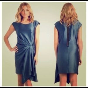 Rachel Roy Cocktail Dress - XS - Satin Emerald / Dark Green